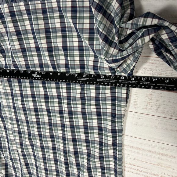 Mizzen + Main Mens Button Shirt XXL Trim Fit Stretch Multicolor Check Leeward - Picture 8 of 11